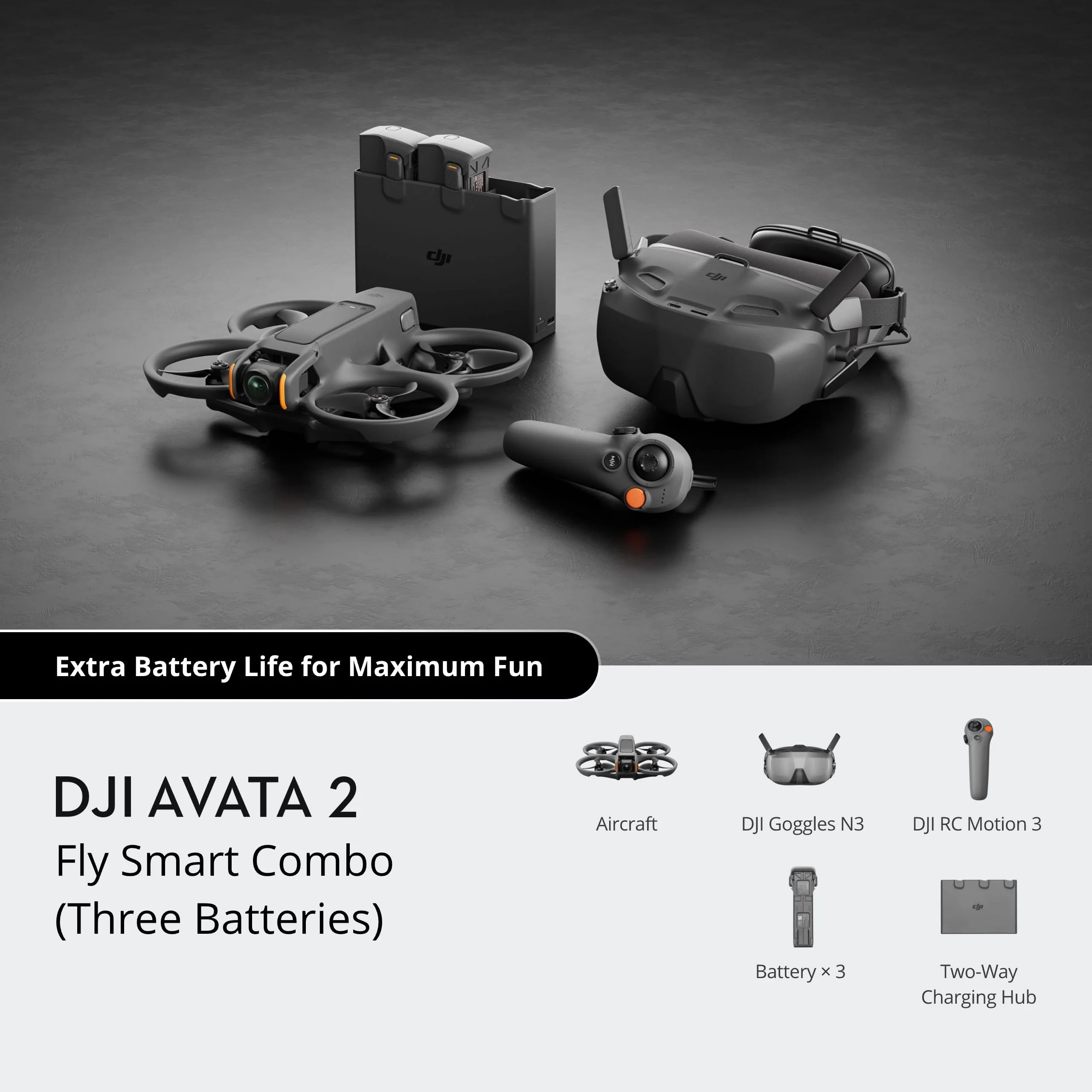DJI Avata 2 Fly Smart Combo(Three Batteries) - Image 2