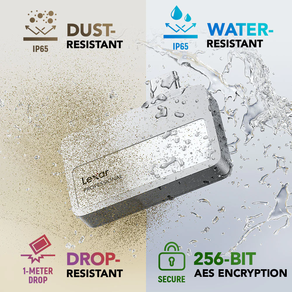 Lexar Professional Go 2TB Portable SSD for iPhone 15/16 - Supports Apple ProRes - Image 3