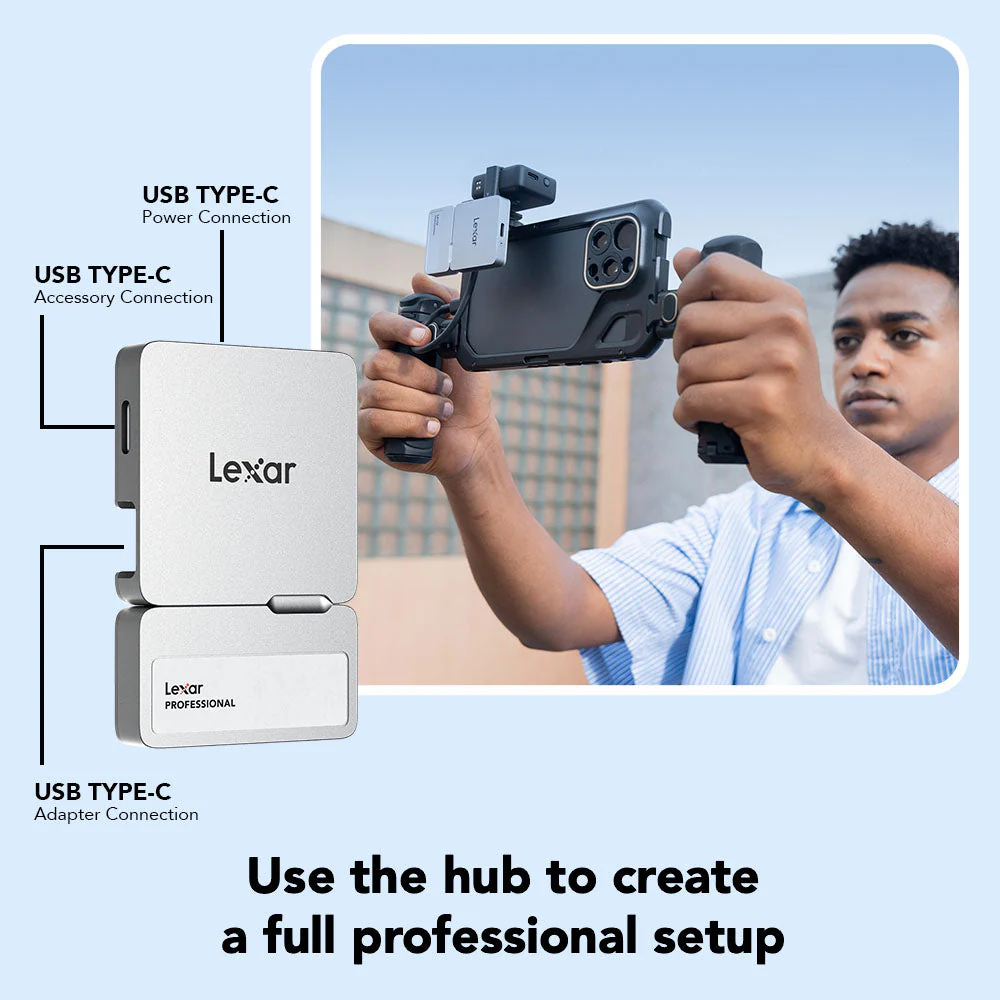Lexar Professional Go External Portable SSD with Hub - Image 5