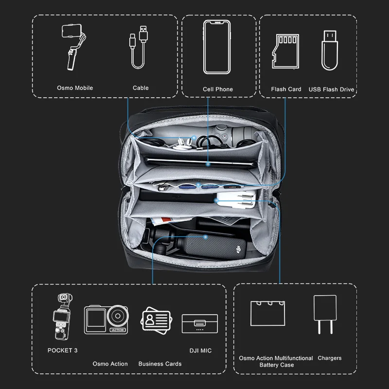 STARTRC Outdoor Camera Bag For Osmo Pocket 3 / Osmo Action 4 / Osmo Mobile 6 / Osmo Mobile SE - Image 5